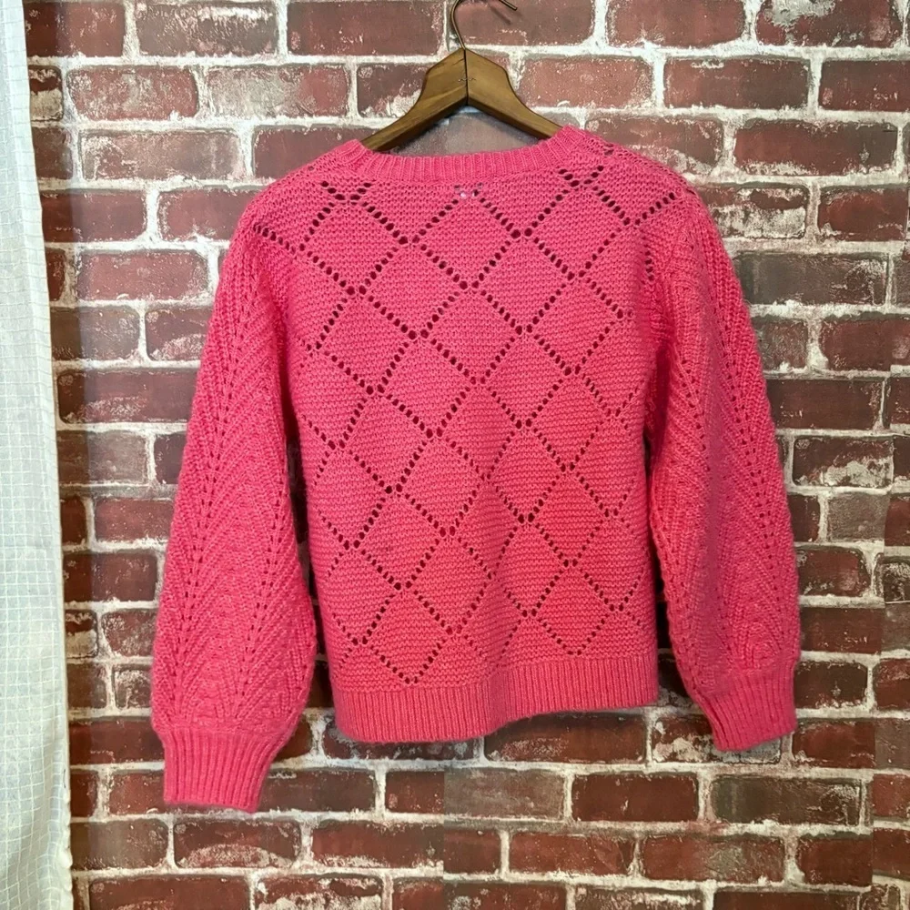525 America Pink Diamond Knit Women's Sweater - Picture 5 of 5